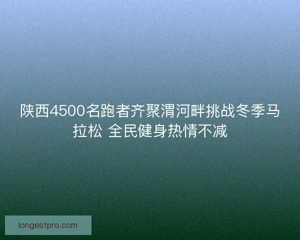 陕西4500名跑者齐聚渭河畔挑战冬季马拉松 全民健身热情不减